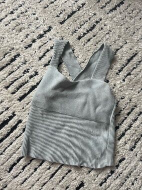 Abercrombie & Fitch Light Sage Ribbed Tank Top